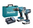 Power Tool Kit, Combi Drill and Impact Driver, Keyless, 1.5 ... 13mm, Rechargeable