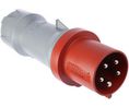 PowerTOP Plus IP44 Red Cable Mount 3P + N + E Industrial Power Plug, Rated At 64A, 400 V