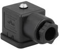 Valve Connector, Socket, Right Angle, Black, Contacts - 3