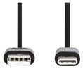 USB 2.0 Cable USB C -urosliitin - USB A -urosliitin 2m Musta
