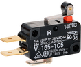 Micro Switch, V, 16A, 1CO, 2.35N, Short Hinge Roller Lever