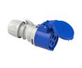CEE-pistorasiat, SHARK, Sininen / Valkoinen, 4P, Kaapeliasennus, 2.5mm², 16A, IP44, 230V