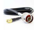 Siretta ASM Series Male N Type to Male SMA, 15m, LLC200A Coaxial, Terminated50 Ohm 50Ohm Copper Black