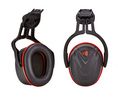 MSA Safety V-Gard Ear Shells with Helmet Attachment, 36dB, Black, Red