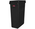 Rubbermaid Commercial Products Slim Jim 87L Black PE Waste Bin