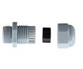Cable Gland, 5 ... 10mm, M16 x 1.5, Polyamide 6.6, Grey, Pack of 5 pieces