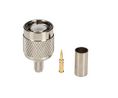 RF Connector, TNC, Plug, RG-58, Cable Mount, Straight, Crimp
