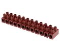 Terminal Strip, Brown, 76A, 450V, Poles - 12