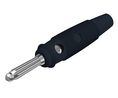 Banankontakt Isolerad Ohöljd 4 mm Mässing Nickel 60VDC 16A Skruvanslutning Svart Paket med 5 delar