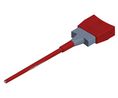 Clamp-type test probe ø 4 mm Red