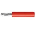 Test Adapter Banana Plug 2 mm - Banana Socket 4 mm 10A 30VAC 60VDC 36mm Red