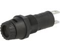 Fuse Holder 5 x 20 mm 10MOhm 250V 10A Black Thermoplastic Panel Mount IP40