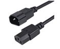 IEC-Gerätekabel IEC 60320 C14 - IEC 60320 C13 1m Schwarz