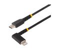 Kabel, USB C-Stecker - Apple Lightning, 2m, USB 2.0, Schwarz