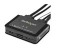 Cable KVM Switch, 3840 x 2160, DisplayPort Socket / 2x USB-A Socket / 2x 3.5 mm Stereo Socket - 2x DisplayPort Plug / 2x USB-A Plug / 4x 3.5 mm Stereo Plug