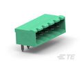 TE Connectivity 5mm Pitch 2 Way Right Angle Pluggable Terminal Block, Header, Through Hole, Solder Termination