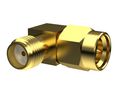 RF Adapter, Right Angled, SMA Socket - SMA Plug, 50Ohm