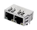 Industrial Connector, 1G Base-T, RJ45, Plug, Right Angle, Ports - 2, Contacts - 28