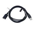 Cable, USB A -naarasliitin - USB A -urosliitin, 1.8m, USB 2.0, Musta
