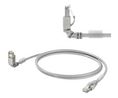 Industrial Ethernet Cable, Angled 90°, LSZH, 10Gbps, CAT6a, RJ45 Plug / RJ45 Plug, 500mm