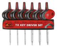 Teng Tools 6-Piece Torx Key Set, T-handle Shape