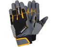 Tegera TEGERA Black, Yellow Synthetic Leather Anti-Vibration Work Gloves, Size 11