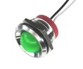 PL22SL Series Stainless Steel Panel LightGreen Panel LED, Wire Termination110 V, IP6722 mm