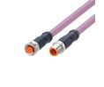 ifm electronic Male 5 way M12 to Female 5 way M12 Communication Cable, 3 m, Gerade Leiter, 3m, IP67 / IP68 / IP69K, Purple