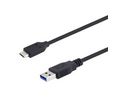 USB 3.0, Male Plug to Male USB 3.0, 1 m, 1m, USB 3.0, Schwarz