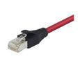 TRD, 1 ft, Red RJ45 to Male RJ45 Male, Aluminium/Polyester Foil Low Smoke Zero Halogen Sheath Red