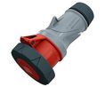 32A, 146 IP69, IP67 Red, Grey 5 Straight Industrial Power Connector No, 400 V, Red / Grey, 5P, , IP69 / IP67, 400V