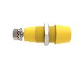 Yellow Female Banana Connector, 4 mm Connector, Pin Termination, 1.5 kV, Nickel Plating