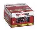 Fischer Fixings Nylon Screw Anchor 40mm, 8mm Fixing Hole x 40mm, Pack of 100 pieces