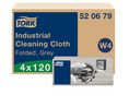 415 x 355 mm Grey Non-Woven Fabric Cloths for Industrial Cleaning, Dry Use, Box of 120 Per Pack, Repeat Use Pack of 4 pieces
