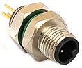 Circular Connector, M5, Plug, Straight, Poles - 3, Flying Lead, Panel Mount