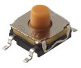 Keypad Switch 1 Switch SPST Momentary Tactile 0.05A 32VDC 1.75N Solder Terminal SMD Straight, Reel of 1000 pieces