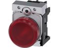 SIRIUS Act-indikatorlampa, helt i metall, blank, röd 24V Röd