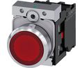 Osvětlený tlačítkový spínač Vratná funkce 1NC Žárovka LED 500 V Červená Žádný