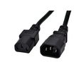 IEC-Gerätekabel IEC 60320 C14 - IEC 60320 C13 10m Schwarz