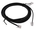 Telephone Modular Cable, RJ12 Plug - RJ12 Plug, Flat, 10m, Black