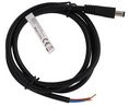 DC-Anschlusskabel, 2.1x5.5x9.5mm Stecker - Offene Enden, Gerade, 2m, Schwarz