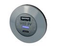 Charger, Front Fitting, Car, 2x USB-A / USB-C, 3.6A, 13W, Black / Grey