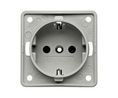 Wall Outlet INTEGRO 1x DE Type F (CEE 7/3) Socket Flush Mount 16A 250V Grey