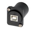 Läpivientisovitin, D-Type, USB-B 2.0 -pistokanta - USB-A 2.0 -pistokanta