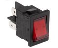 Tuimelschakelaars, 10 A, 2NO, 250V, AAN-UIT, IP66, Zwart/rood