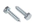 Hex Coach Screw, Steel Bright Zinc Plated, 6mm x 25mm, Pack of 50 pieces