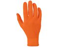 Unigloves Orange Powder-Free Nitrile Disposable Gloves, Size 8, Medium, 100 per Pack, 240mm, Pack of 100 pieces