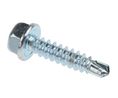 Bright Zinc Plated Steel Self Drilling Screw M4.2 x 19mm Long, Pack of 100 pieces