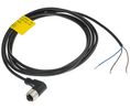 Right Angle Female 4 way M12 to Unterminated Sensor Actuator Cable, 2m Ledare