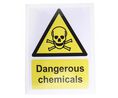 Self-Adhesive Hazardous Substances Hazard Warning Sign (English)
